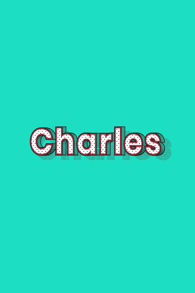 Dotted Charles male name retro