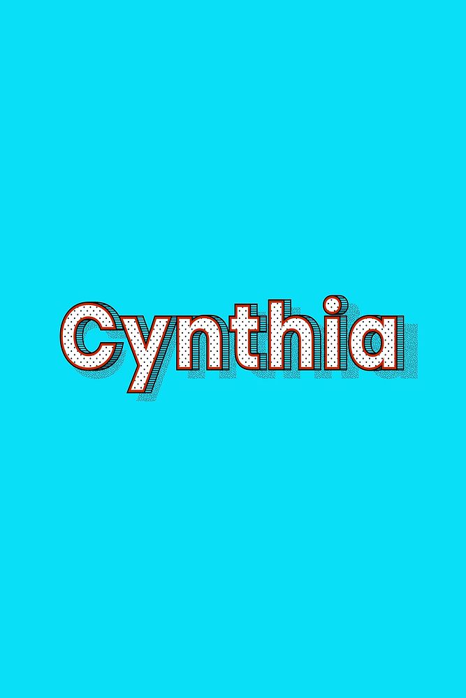 Dotted Cynthia female name retro