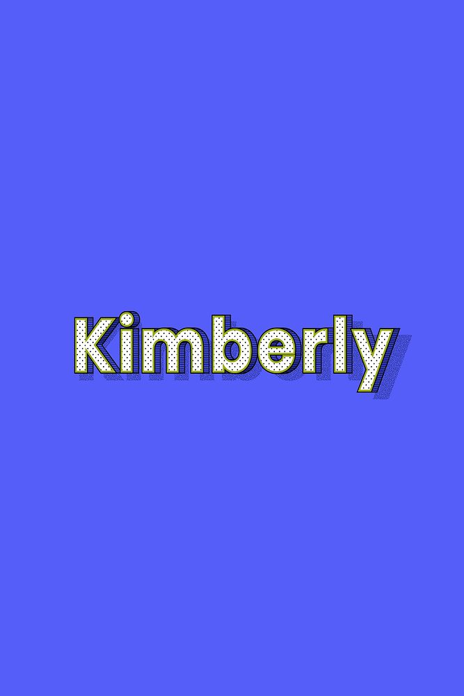 Female name Kimberly typography text