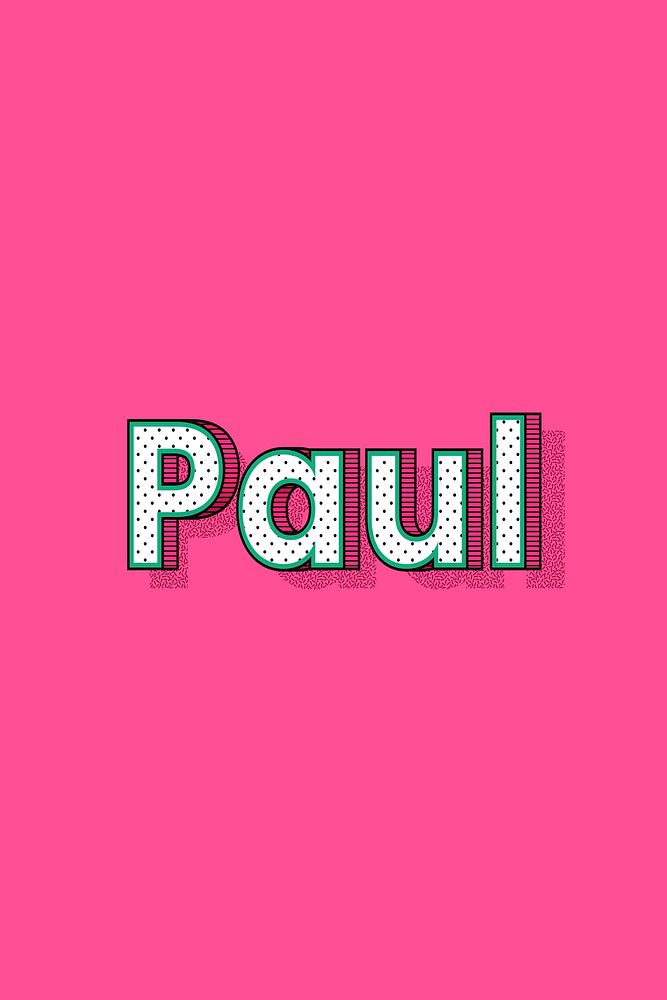 Dotted Paul male name retro