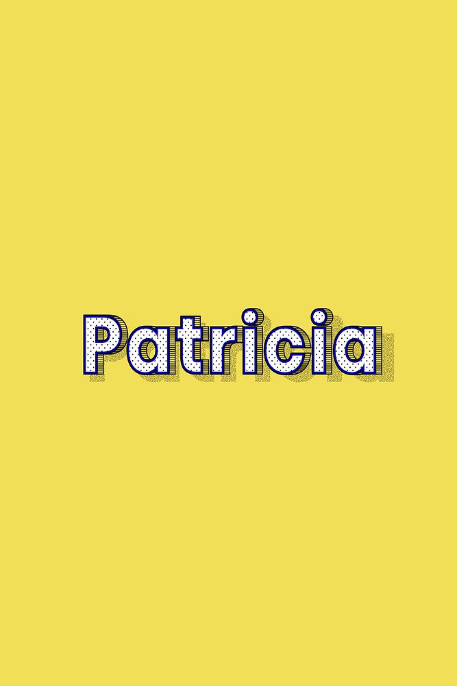 Dotted Patricia female name retro