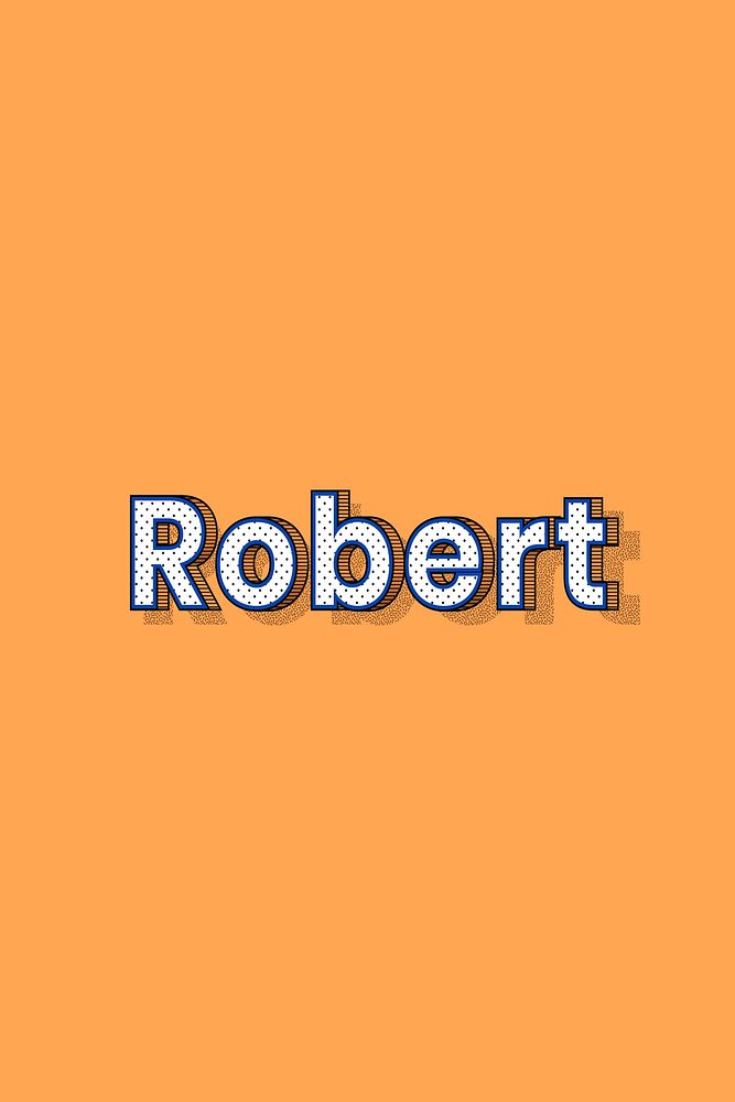 Male name Robert typography lettering