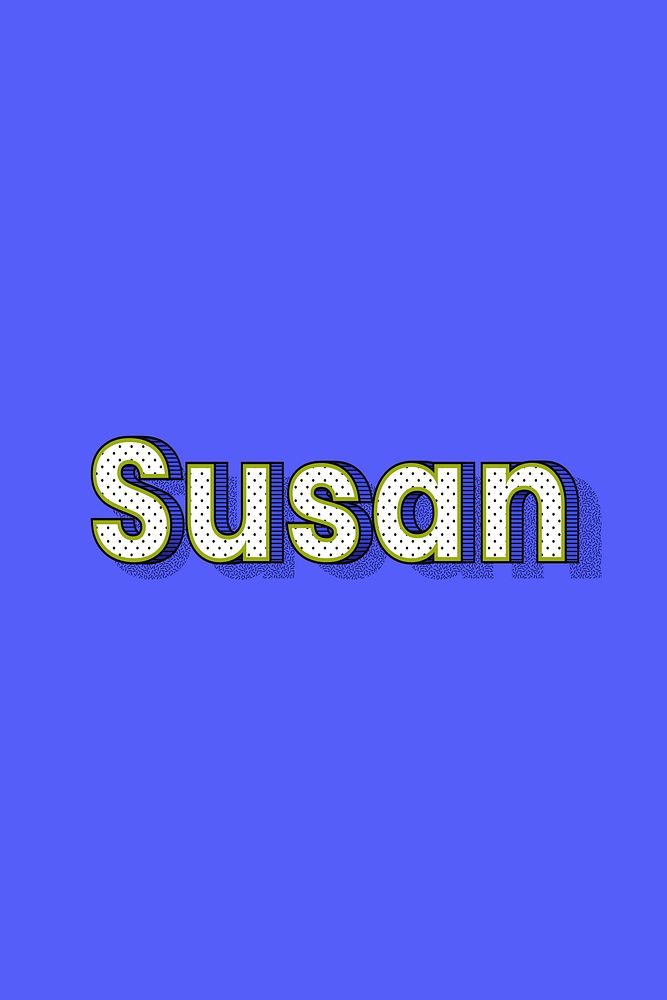 Dotted Susan female name retro