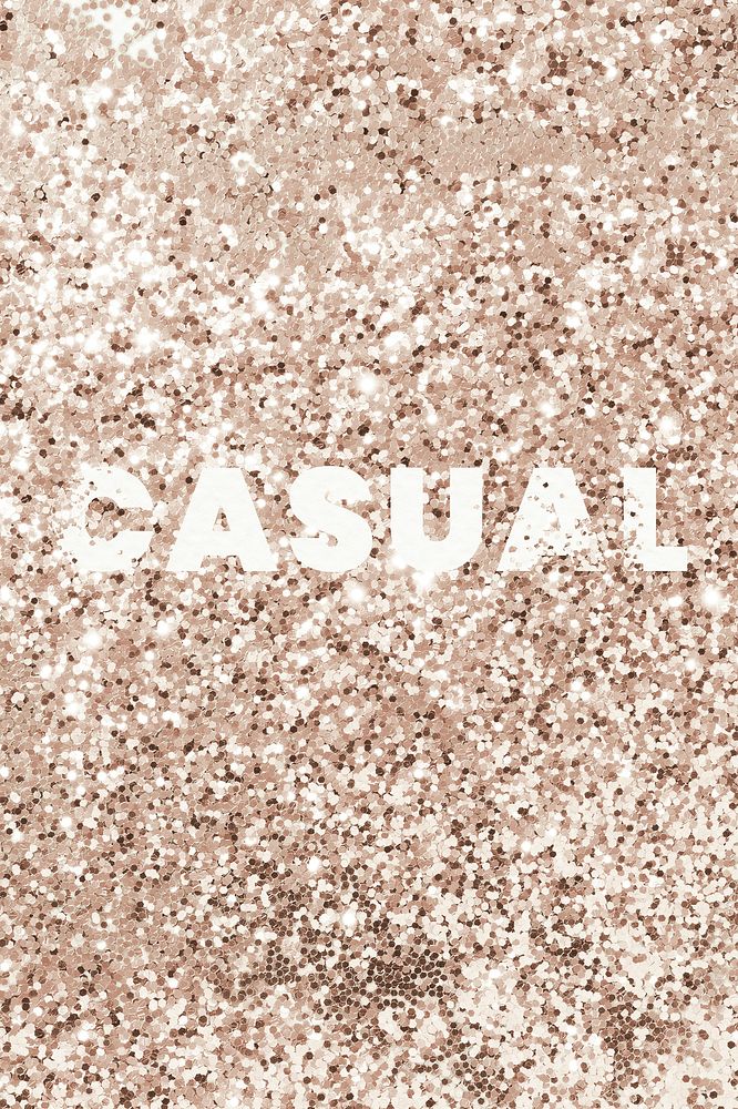 Casual glittery gold texture word typography