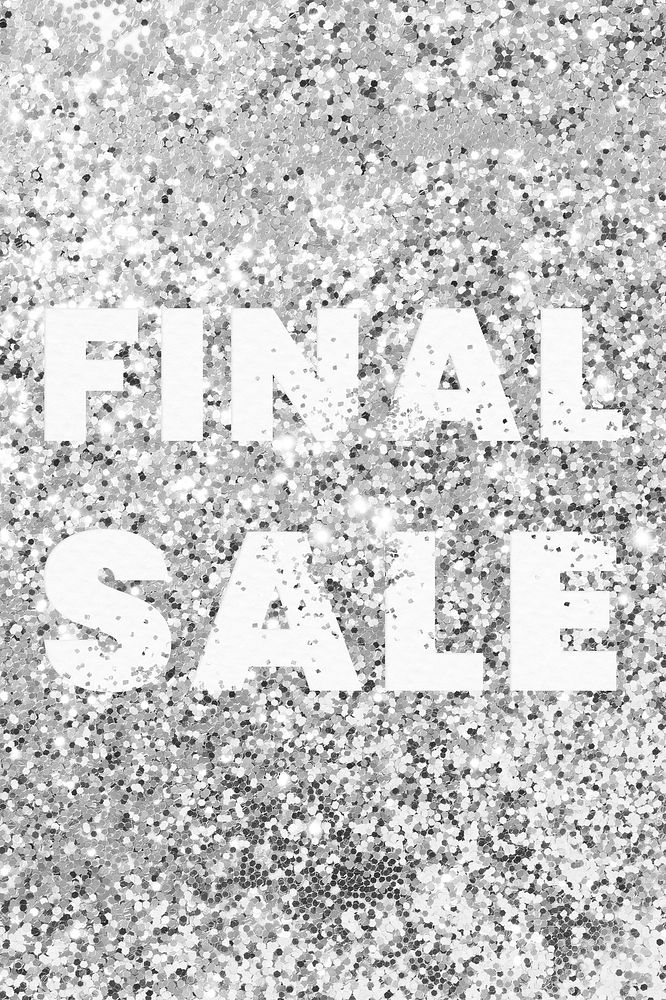 Final sale glittery shopping typography