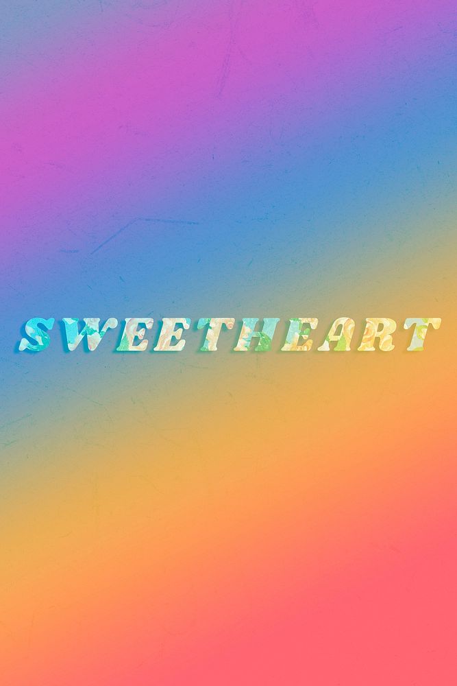 Sweetheart text bold floral font