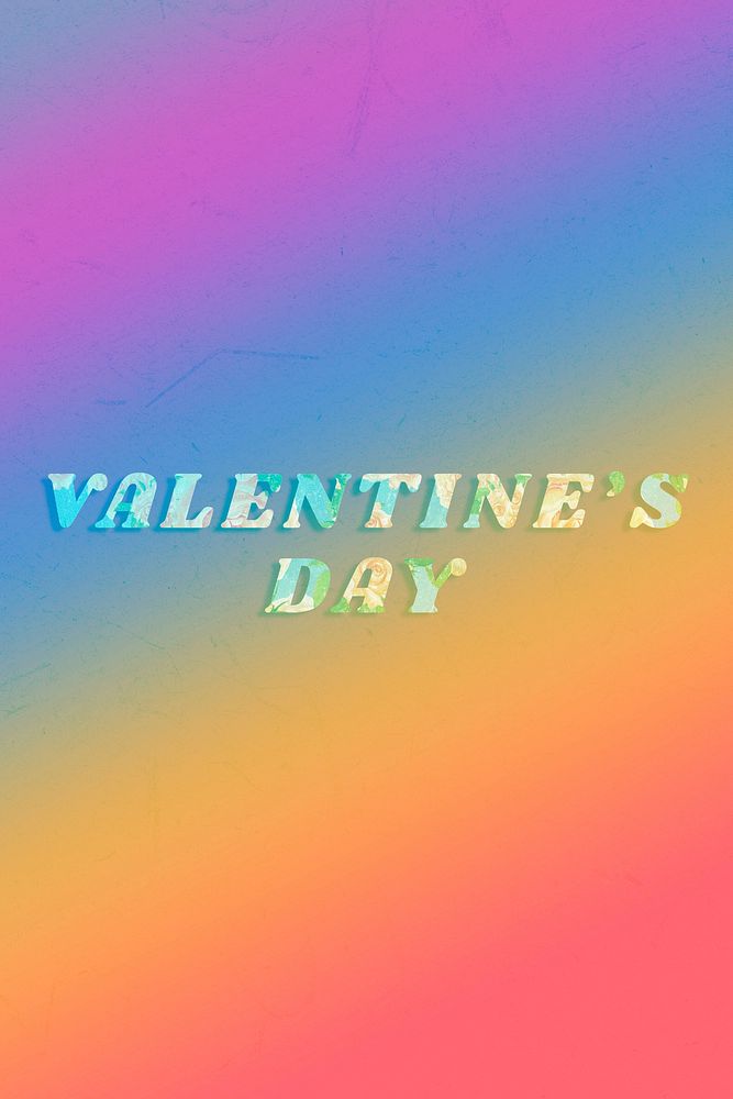 Valentine's day typography bold floral font