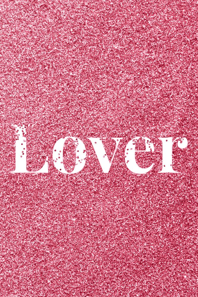 Sparkle lover glitter word art typography 