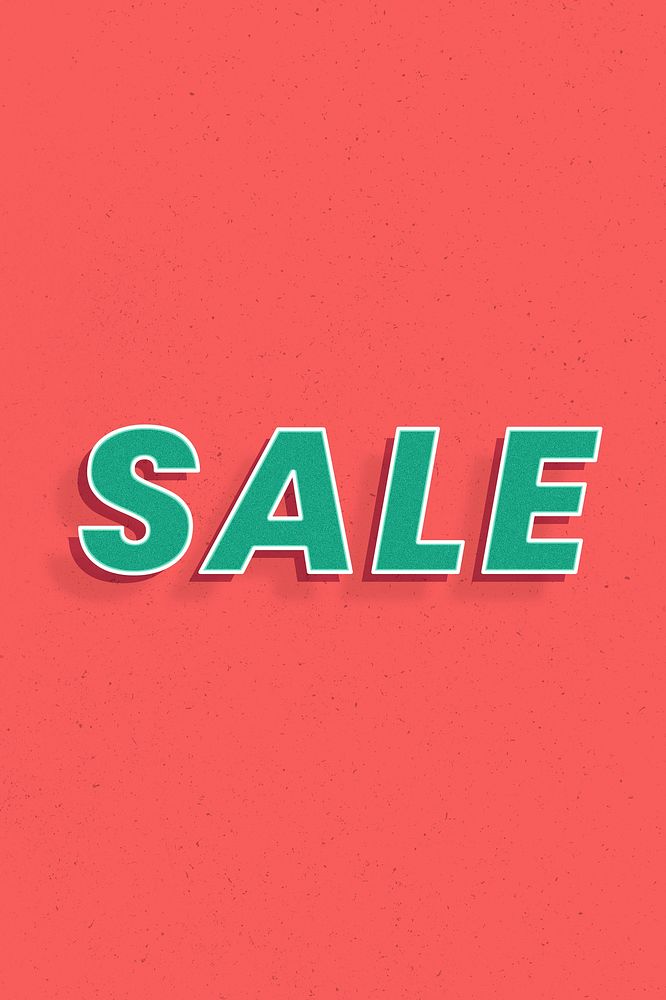 Sale text italic font shadow typography
