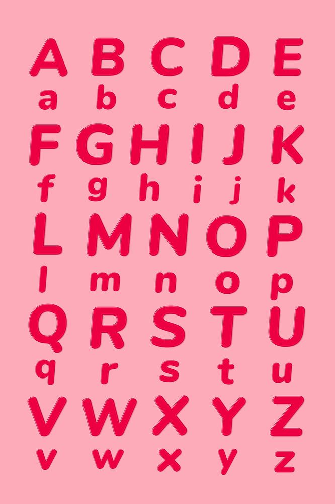 Jelly psd bold embossed alphabet psd typography set