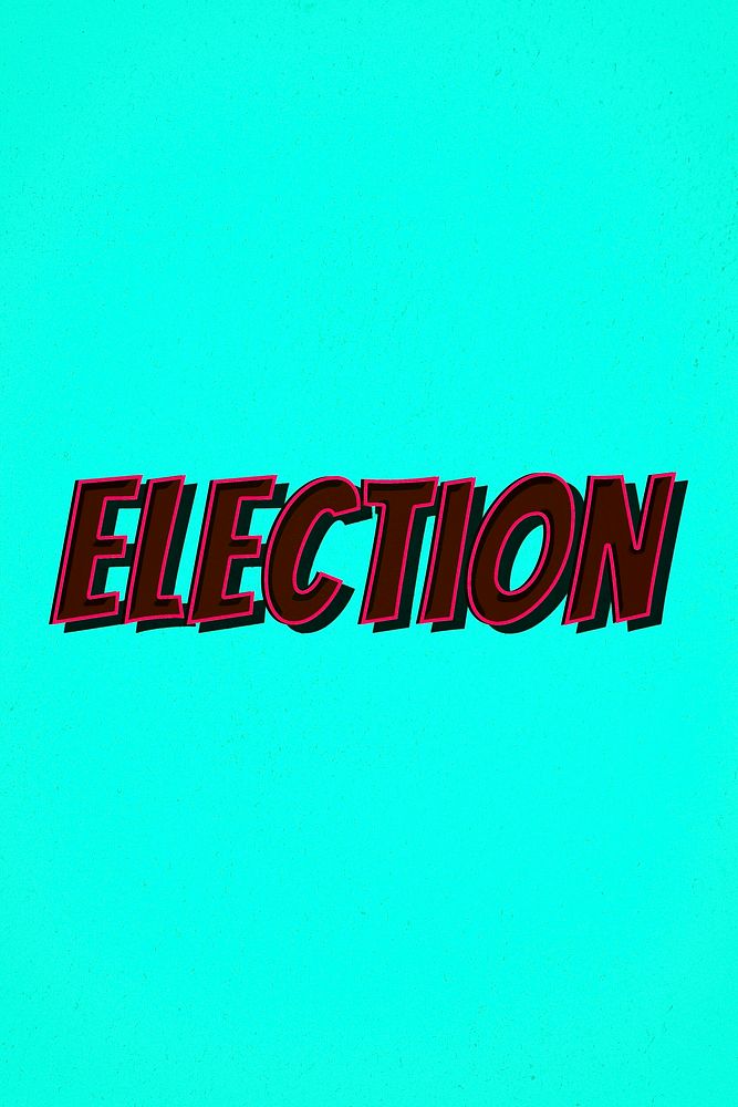 Election retro style typography illustration
