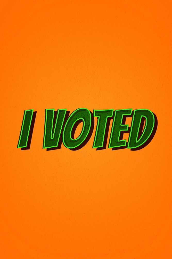 I voted comic retro lettering illustration