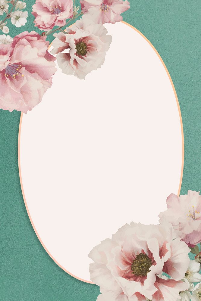 Cherry blossom decorated vector frame