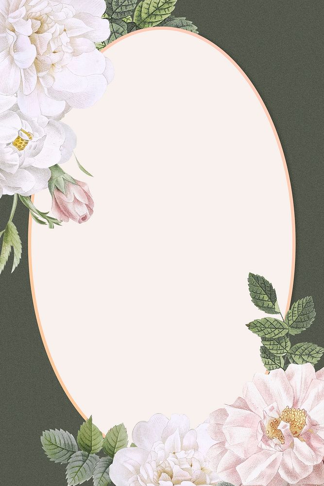 Blossoming floral adorned frame graphic