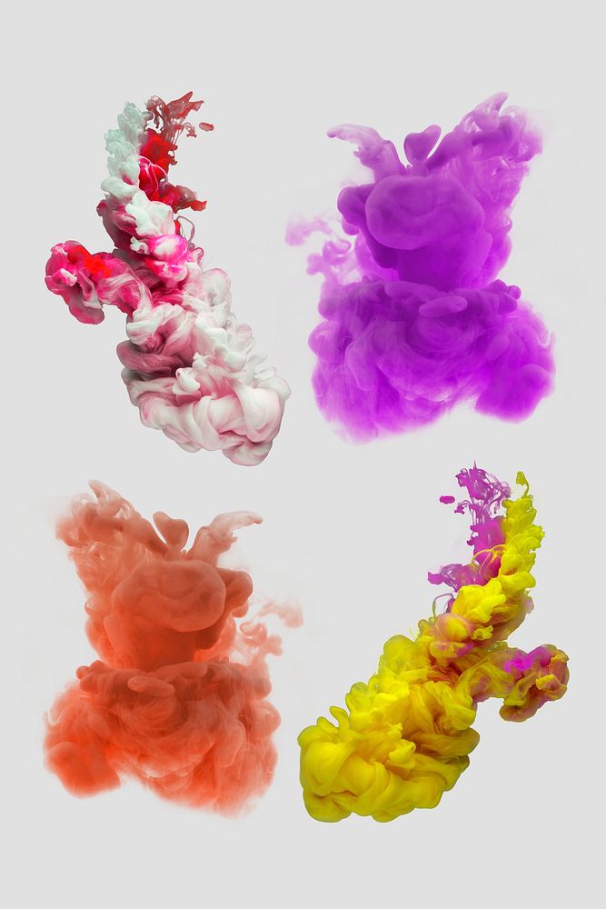 Ink explosion gradient color splash collection
