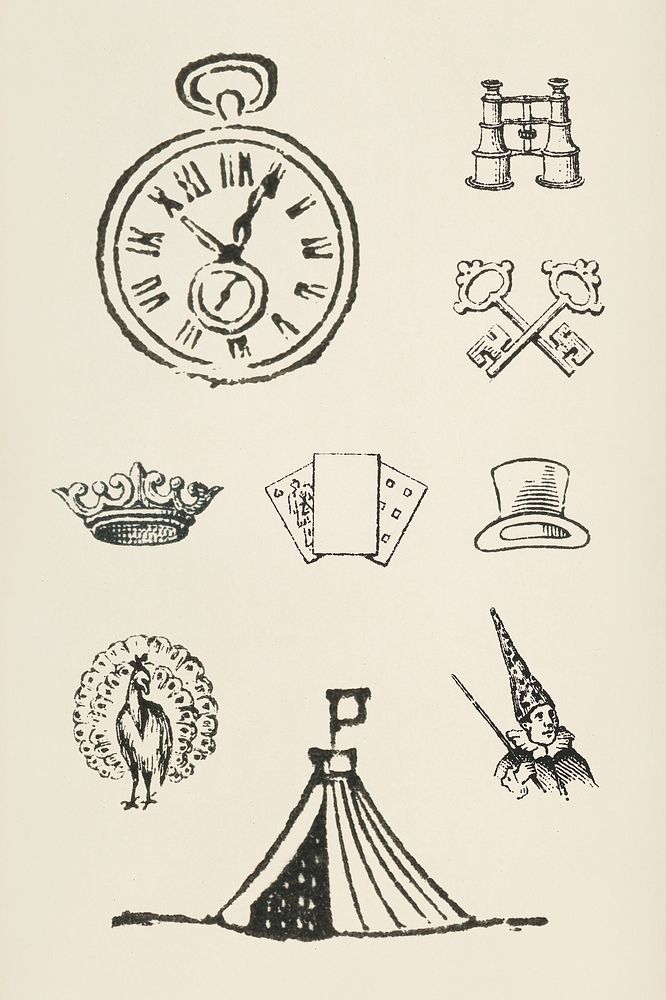 Engraving icon psd vintage icon drawing set