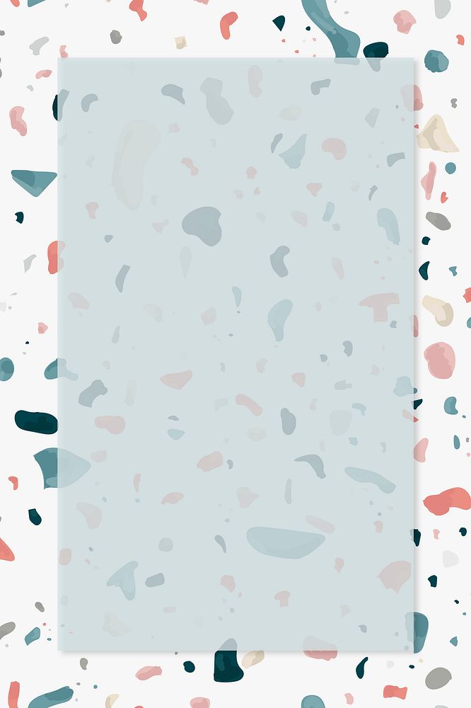 Terrazzo seamless pattern frame psd with blank space