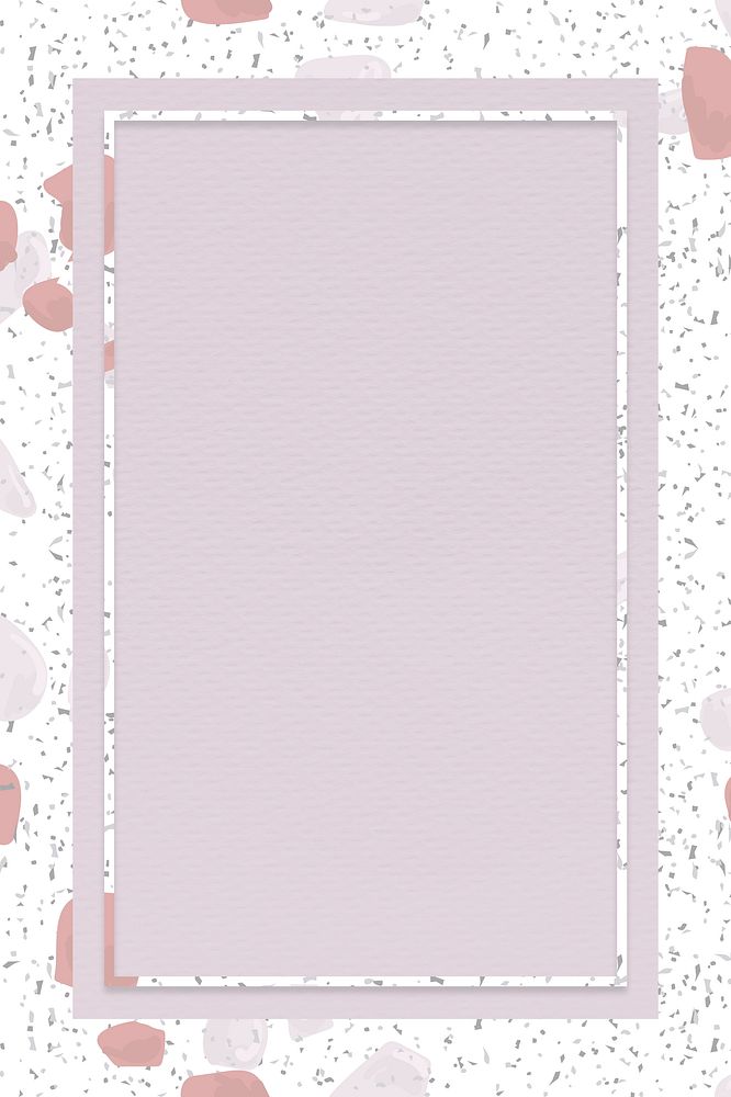 Pink terrazzo frame psd with text space