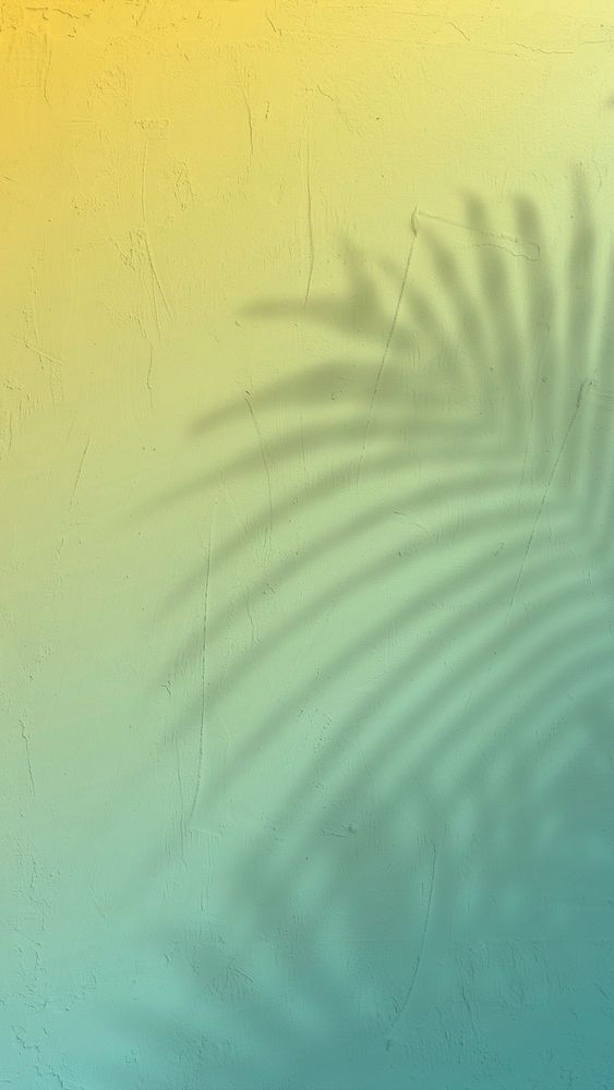 Tropical gradient background with leaf shadow