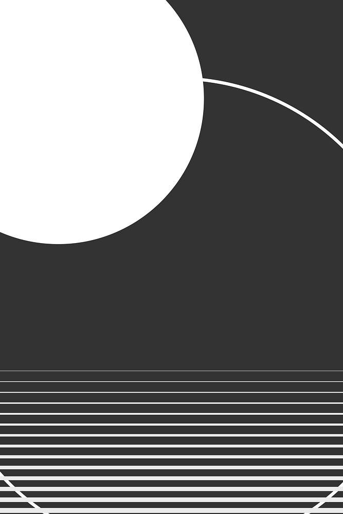 White moon geometric background vector in the dark