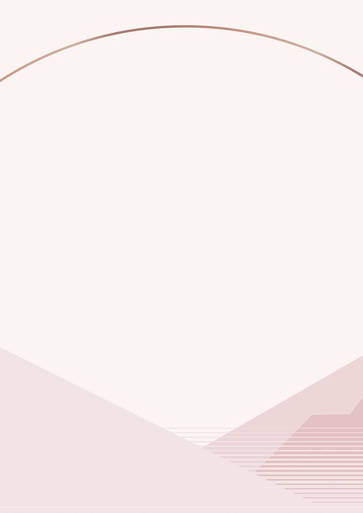 Nude pink mountain background in Bauhaus style