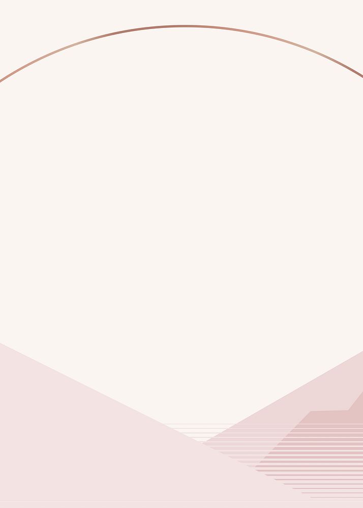 Nude pink mountain background vector geometric minimal style