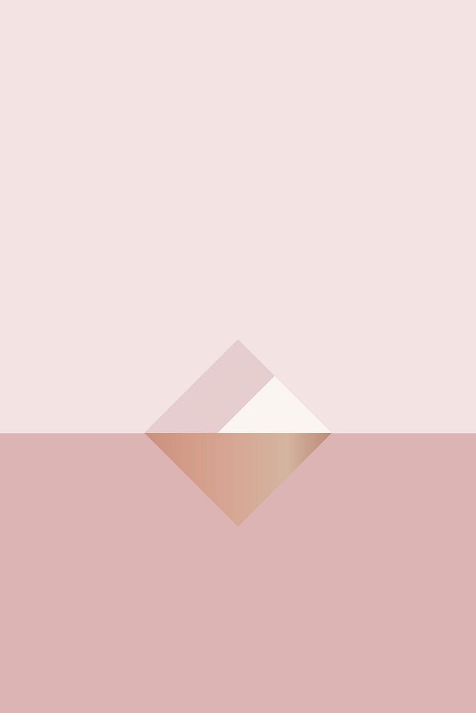 Nude pink iceberg background vector in minimal style