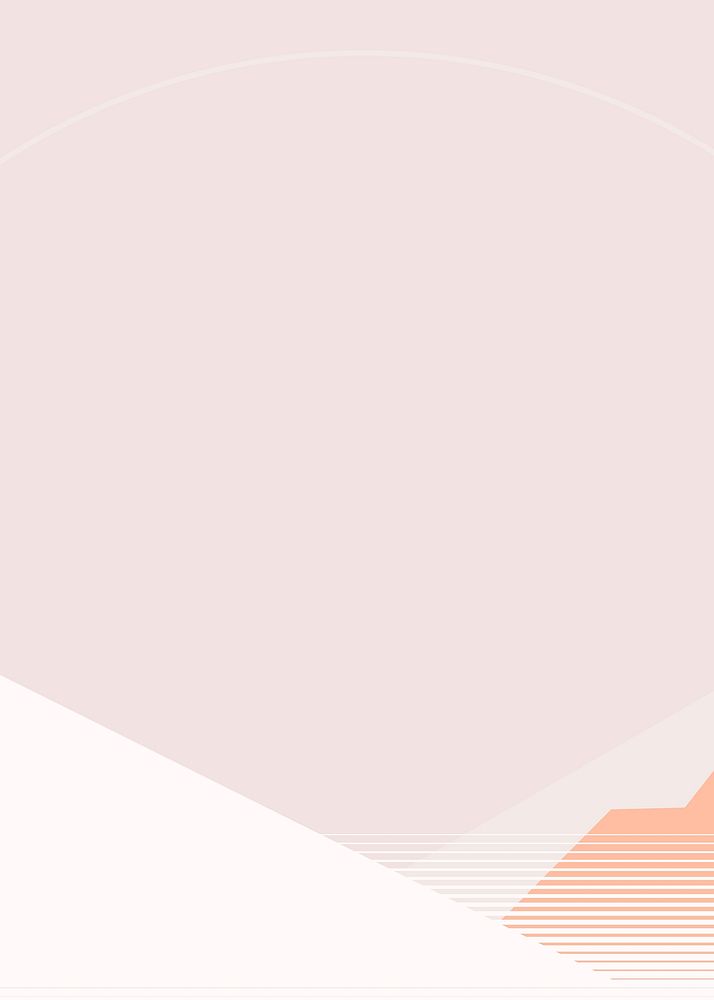 Pastel pink mountain background vector in minimal style