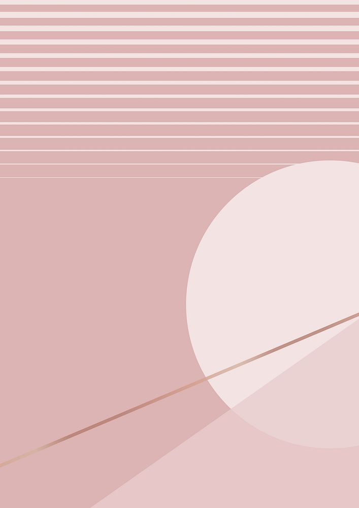 Moon geometric aesthetic background vector in nude pink