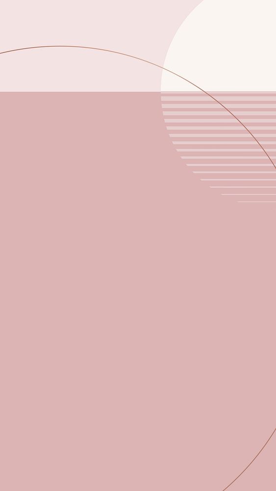 Minimal moon mobile wallpaper vector in nude pink