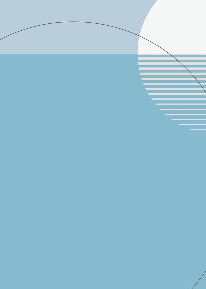 Blue moon background vector geometric minimal style