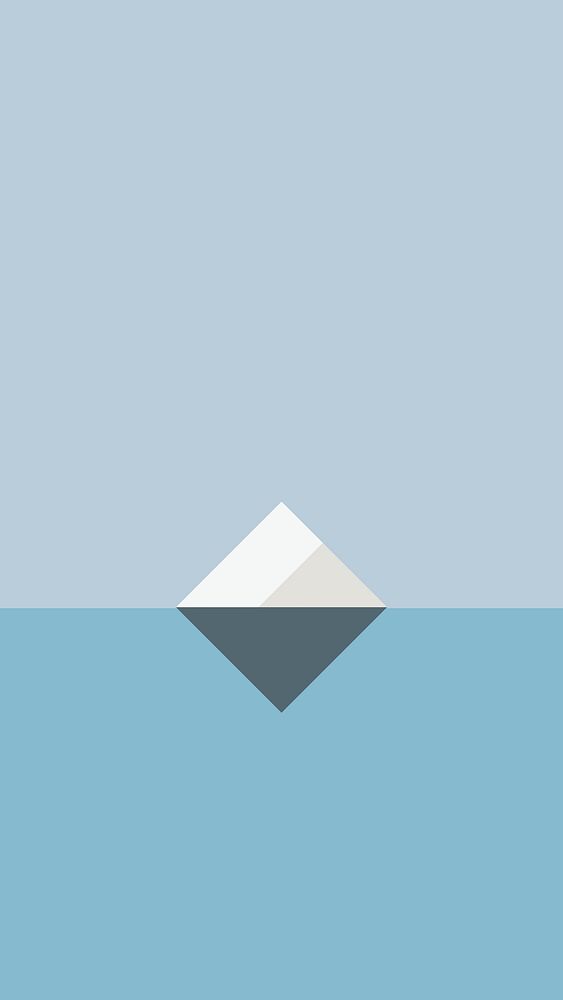 Blue iceberg mobile wallpaper vector