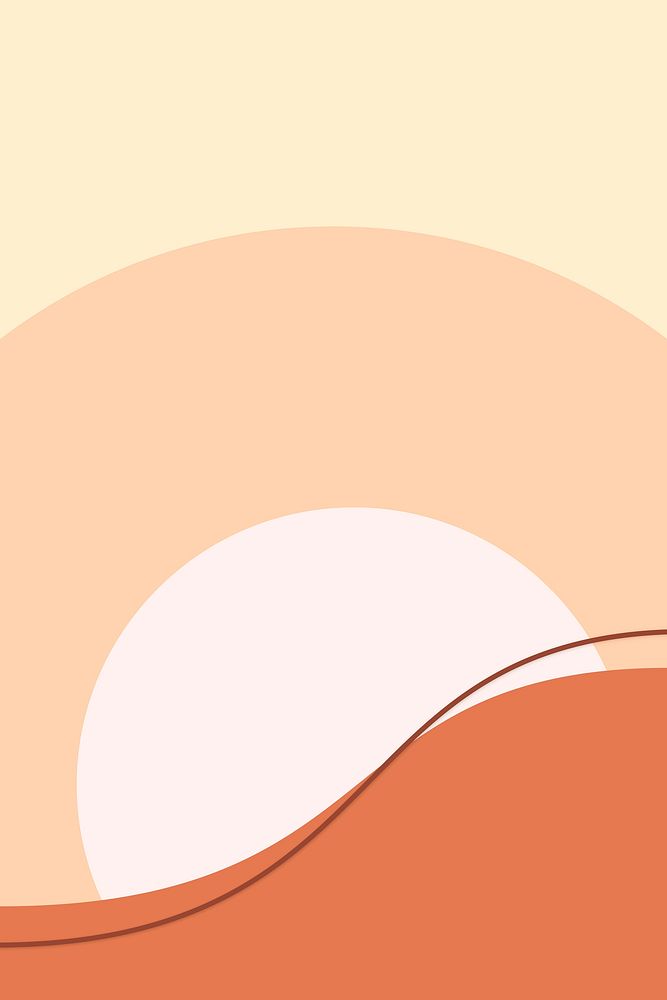 Orange sunset beach background vector aesthetic