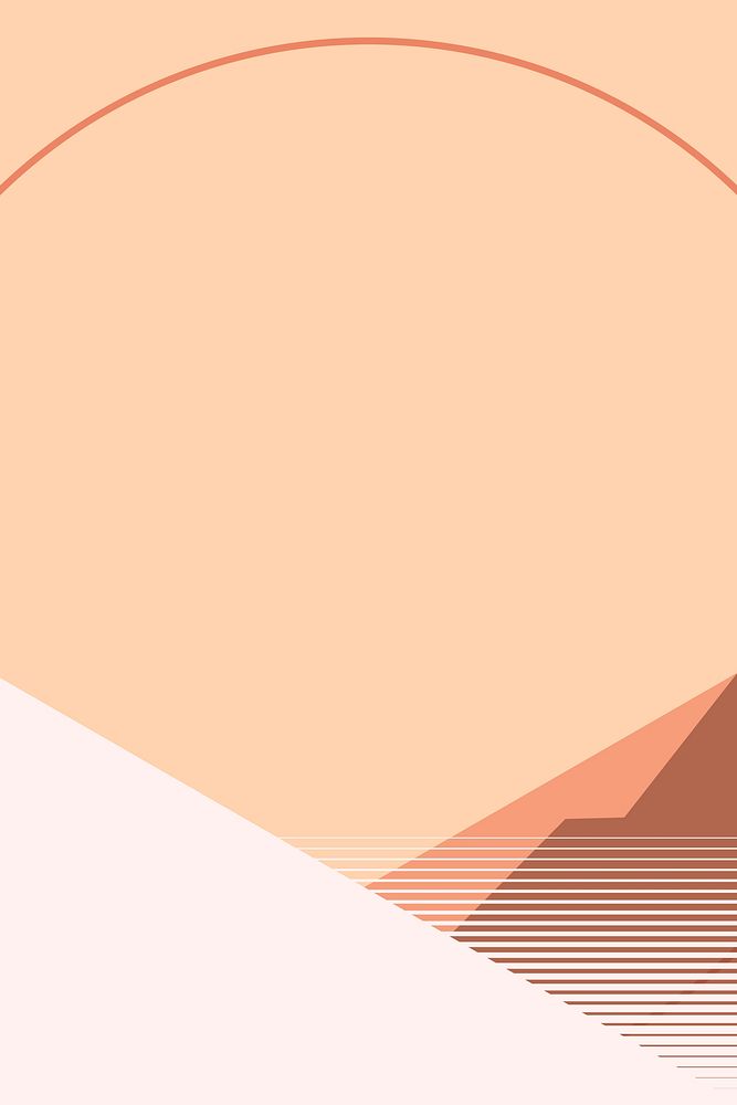 Sunset geometric mountain background vector