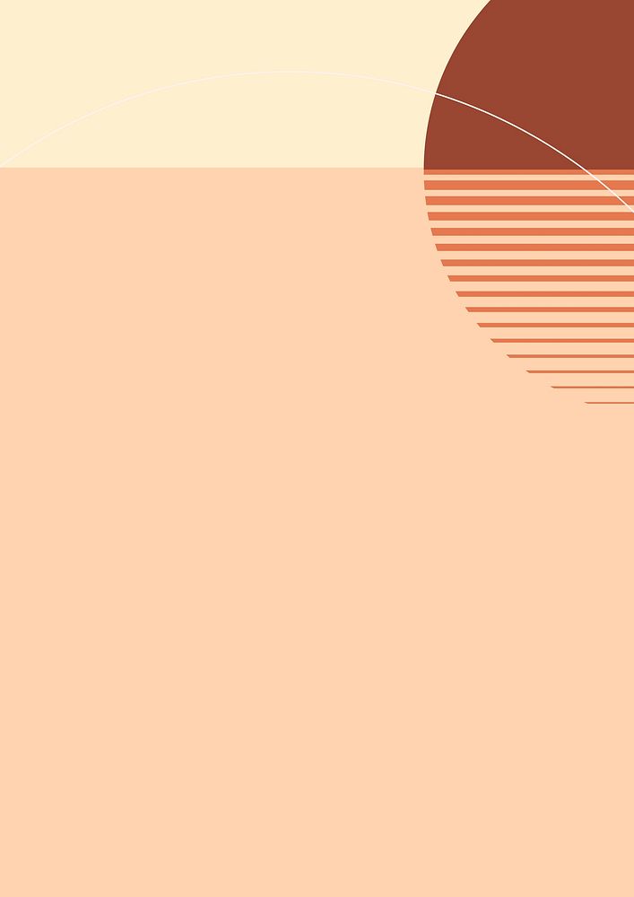 Sunset aesthetic background vector  minimal style