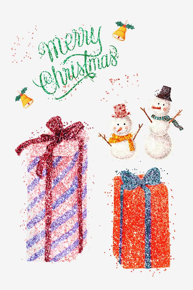 Christmas sparkly drawing collection