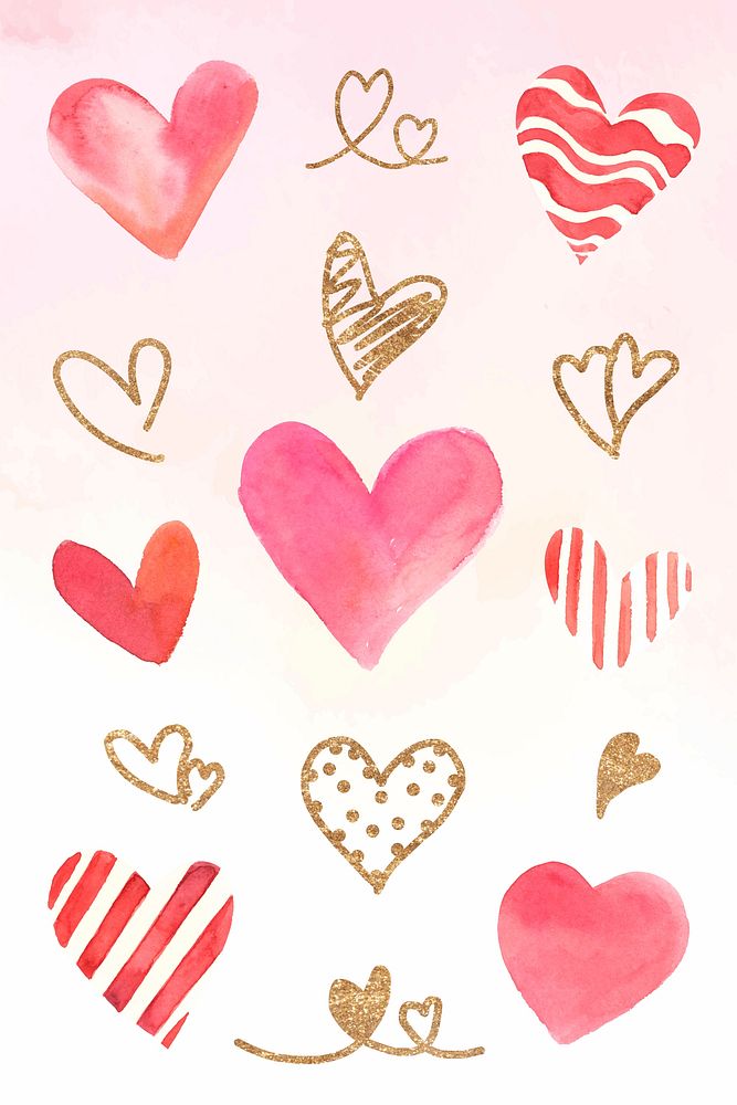 Valentine's day heart wallpaper vector collection