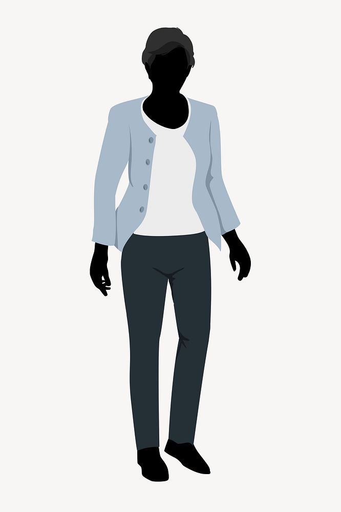 Woman silhouette, full body length vector