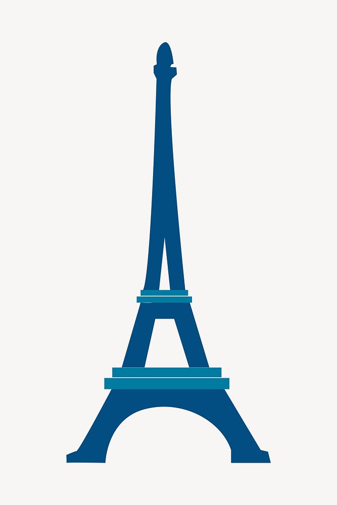 Eiffel Tower clipart, illustration psd. Free public domain CC0 image.