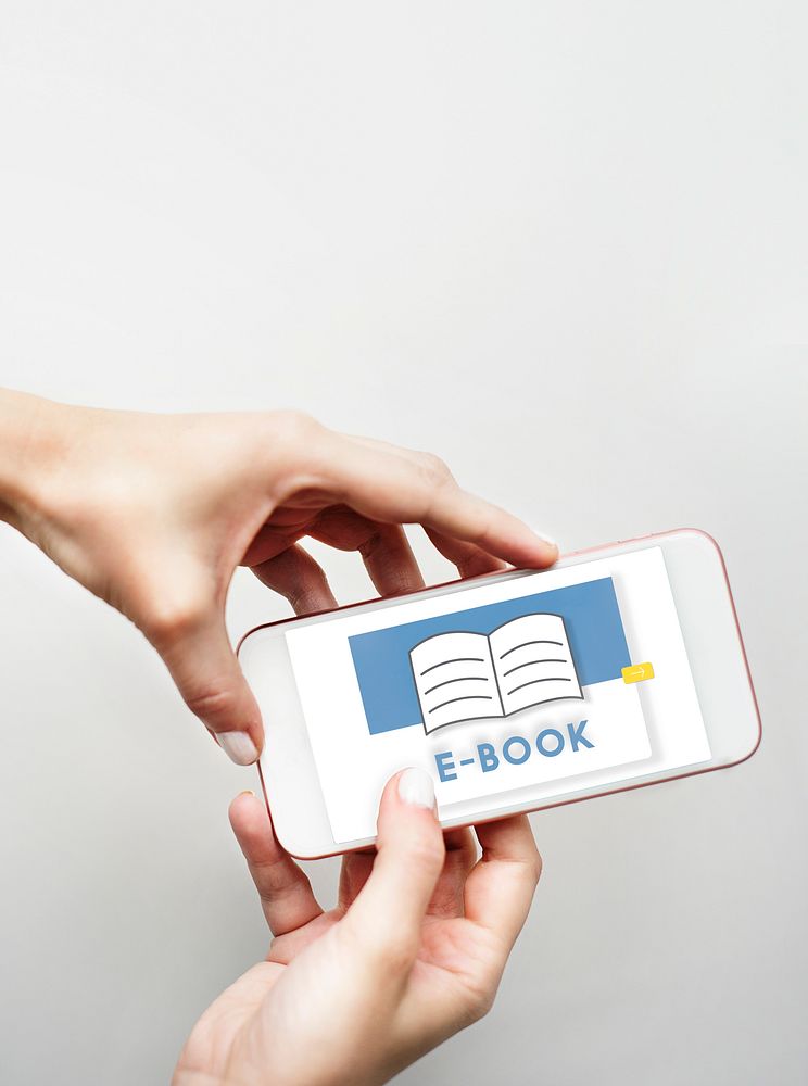 Open Pages Book E-Book Online Learning Graphic Concept