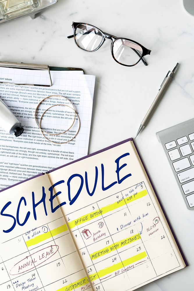 Schedule Activity Calendar Appointment Concept