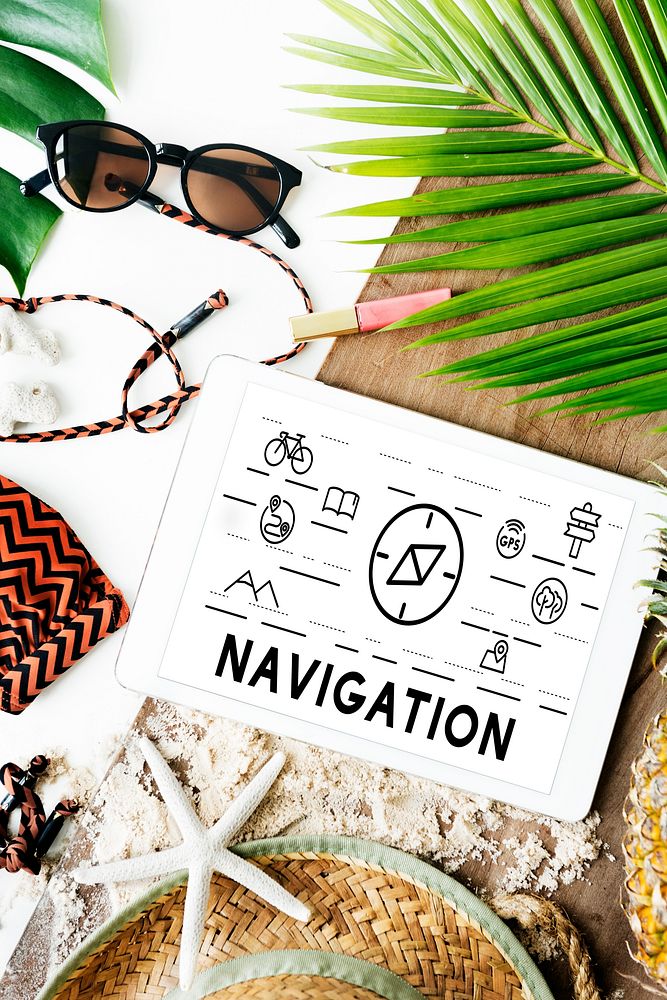 Travel Navigation Journey Vacation Trip Tablet Concept