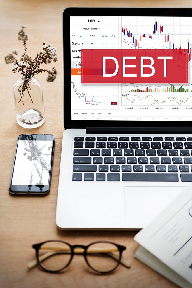 Debt Loan Money Finance Word Graphic