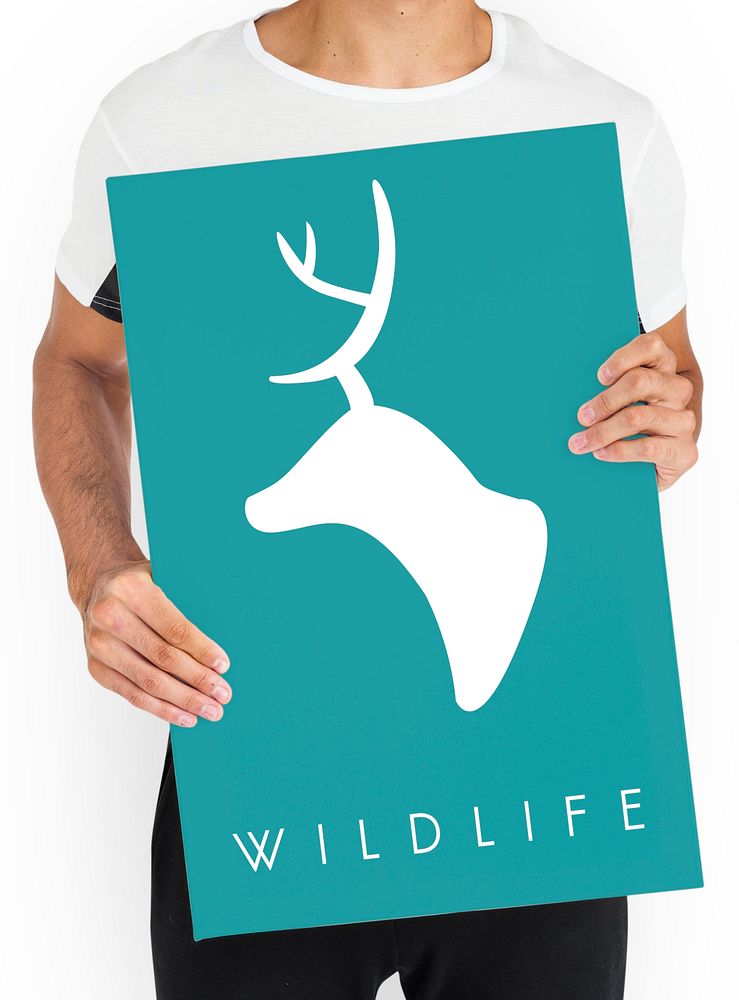 People love wildlife green deer graphic