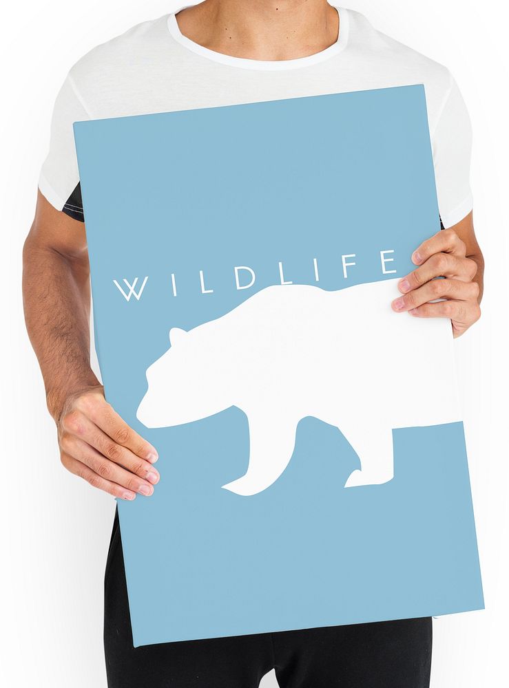 Animal Wildlife Word with Bear Graphic