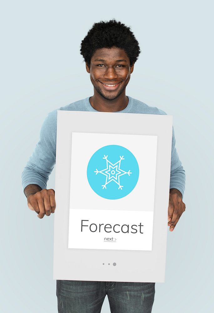 Snow Flake Frost Winter Season Weather Forecast Graphic