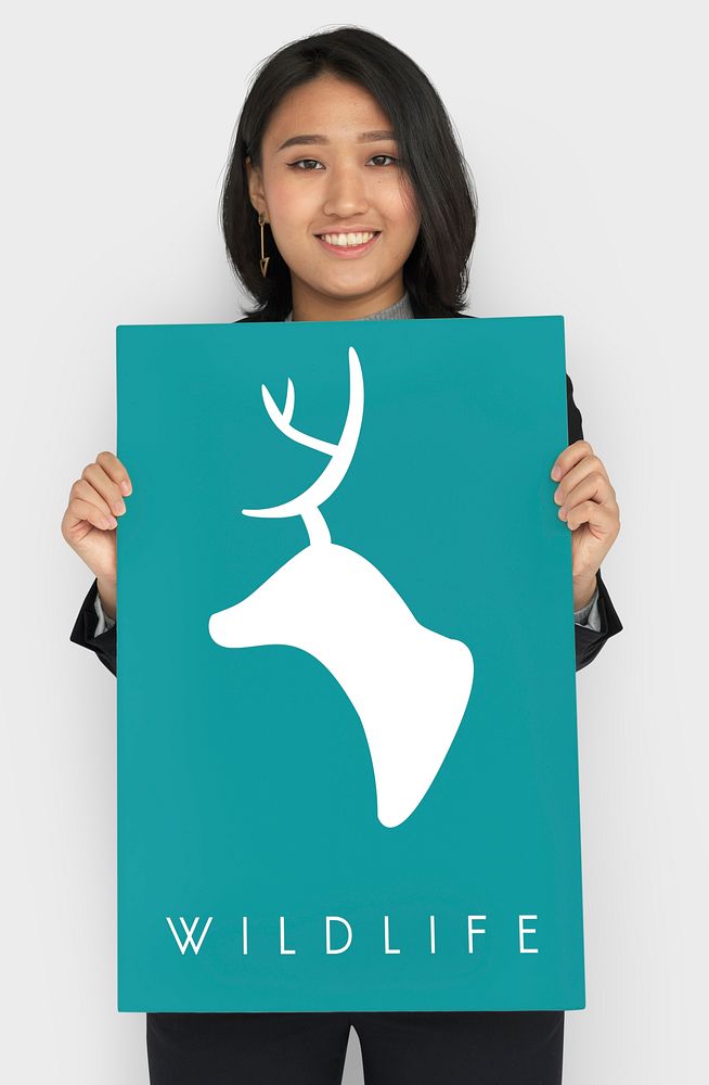 People love wildlife green deer graphic