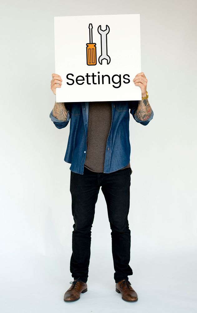 Device Settings Maintenance Service Word Graphic