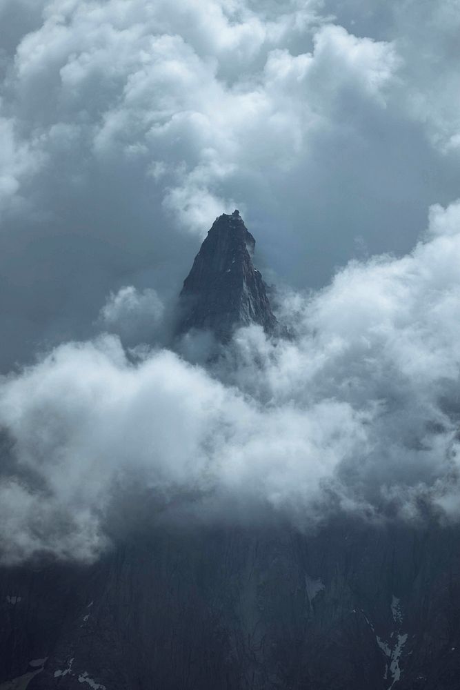 Clouds surrounding Aiguille Rouge
