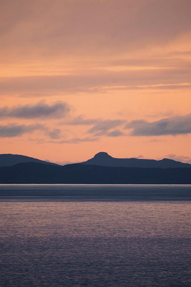 Sunset view of Isle of Skye, Scotland